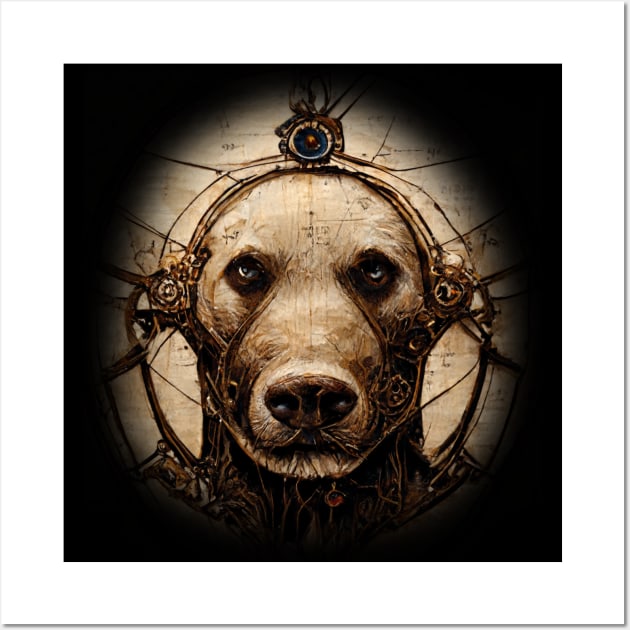 Labrador Retriever Surreal Steampunk Artwork, Dog Lover Wall Art by maxdax